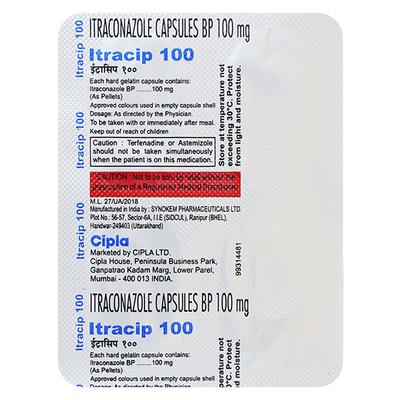 Itracip 100mg Capsule 4'S - Fungal Infections-Anf