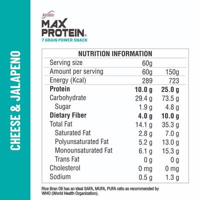 RiteBite Max Protein Chips - Cheese & Jalapeno (Pack of 3) - Nutritional Bars