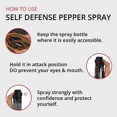 Commander Self Defense Pepper Spray (Pack of 8 x 55 ml) - Others