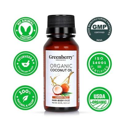 Greenberry Organics Organic Coconut Oil 50 ml - Hair Oils