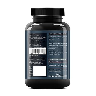 MuscleBlaze CLA 1000 Soft Gelatin Capsule 90's - Workout Essentials