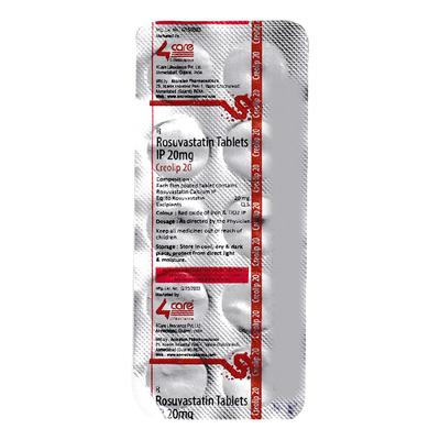 Creolip 20mg Tablet 10'S - High Cholesterol-Dys