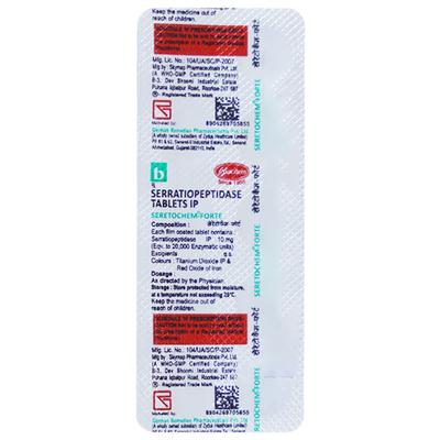 SERETOCHEM FORTE Tablet 10's - Pain relief-Nsa