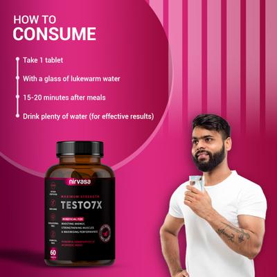Nirvasa Testo 7X Tablet (Pack of 3 x 60's) 1's - General Health