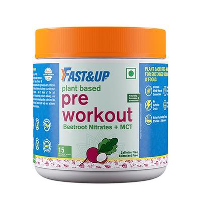 Fast&Up Plant Based Pre-Workout Powder - Unflavoured 150 gm - Workout Essentials
