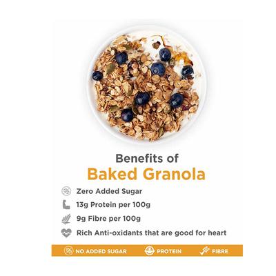 True Elements Baked Granola Honey Crunch 450 gm - Nutritional Bars