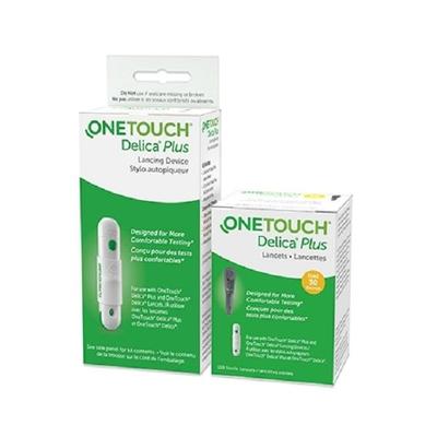 OneTouch Delica Plus Lancing Device + 25's Free Lancets - Blood Glucose Monitors/Strips