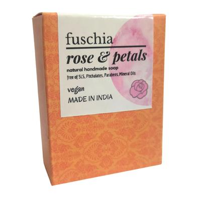 Fuschia Natural Handmade Soap - Rose & Petals 100 gm - Soaps