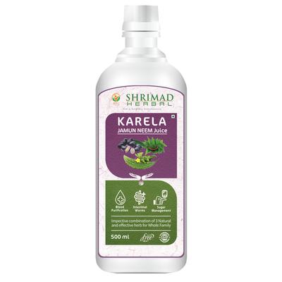 Shrimad Karela Jamun Neem Ras (Sugar Free) 500 ml - Diabetes Care (Ayush)