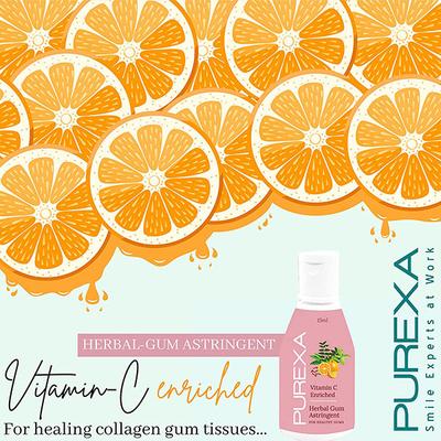 Purexa Herbal Gum Astringent - Vitamin C 15 ml - Mouth Refreshners