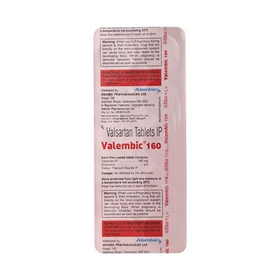 Valembic 160mg Tablet 10'S - Hypertension-Ang