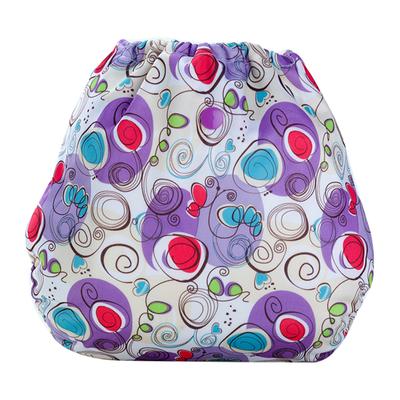 Bumberry Reusable Diaper Cover (2-36 Months) with 2 Wet Free Inserts - Violet Print - Diapers & Wipes