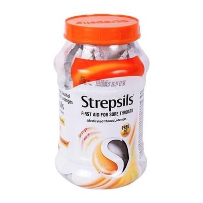 Strepsils Sore Throat Lozenges - Orange (100's + 10's Free) - Sore Throat Lozenges