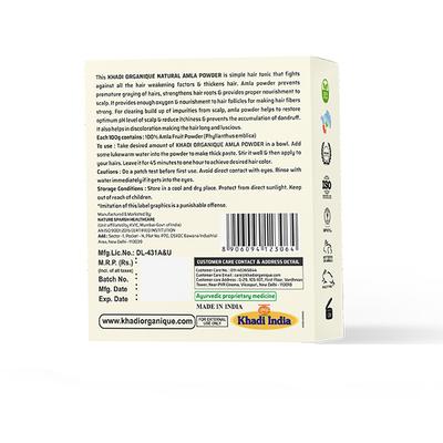 Khadi Organique Khadi Hair Powder - Amla 100 gm - Talcum Powders