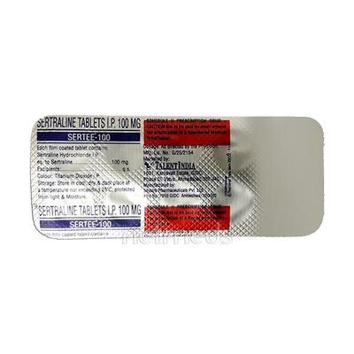 Sertee 100mg Tablet 10'S - Depression-Ant