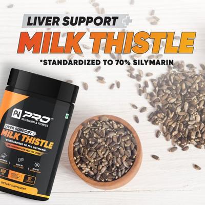 Pro Nutrition & Fitness Milk Thistle 500mg Dietary Supplement Capsule 90's - Workout Essentials