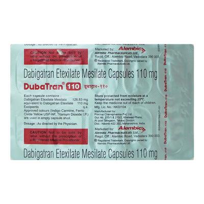 Dubatran 110mg Capsule 10'S - Blood Clot-Ant