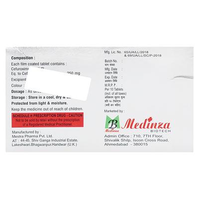 ZYOBACT 250 Tablet 10's - Bacterial Infections-Cep