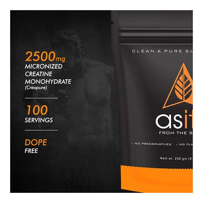 AS-IT-IS Nutrition Creapure (Micronized Creatine Monohydrate) Powder 250 gm - Workout Essentials