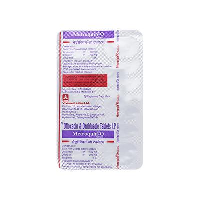 METROQUIN O Tablet 10's - Bacterial Infections-Qui