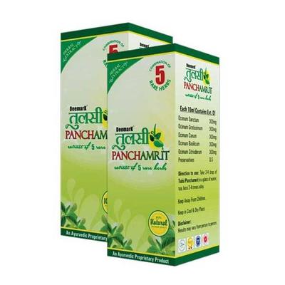Deemark Tulsi Panchamrit (Pack of 2 x 15 ml) - Cough & Cold (Ayush)