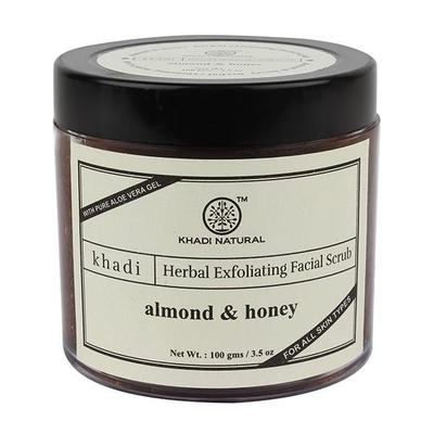 Khadi Natural Herbal Almond & Honey Gel Scrub 100 gm - Scrubs & Exfoliants