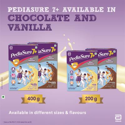 Pediasure 7Plus Health Drink Powder - Vanilla Flavour 200 gm (Refill Pack) - Kids Nutrition