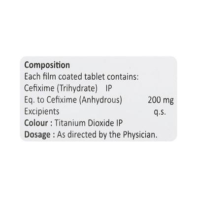 Cadixim 200mg Tablet 10'S - Bacterial Infections-Cep