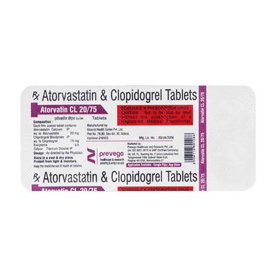 ATORVATIN CL 20/75 Tablet 10's - High Cholesterol-Dys