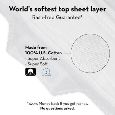 Plush 100% Pure US Cotton Pack (16 L Pads + 14 XL Pads + 4 Panty Liner With Pouch) - Sanitary Napkins