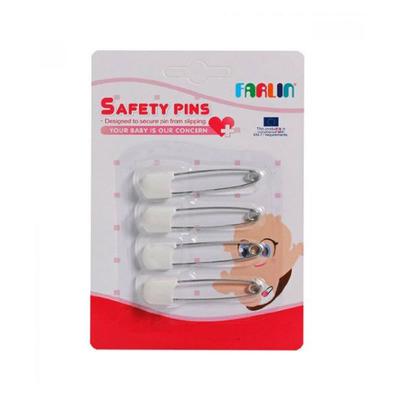 Farlin Safety Pins - White 4's - Baby Grooming