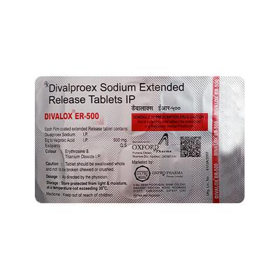 DIVALOX ER 500 Tablet 10's - Epilepsy/Convulsion-Ant