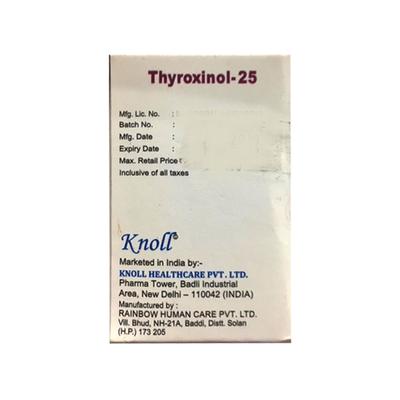 THYROXINOL 25 Tablet 100's - Hypothyroidism