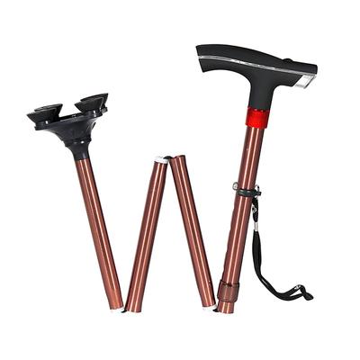 MCP Smart Folding & Height Adjustable Walking Stick (Led Flashlight + SOS Alarm) - 4 Legs - Walker & Walking Stick