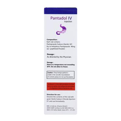 PANTADOL IV Injection 1's - Ulcer/Reflux/Flatulence-Aaa