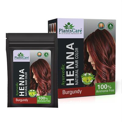 Plantscare Henna Natural Hair Colour - Burgundy 240 gm - Henna