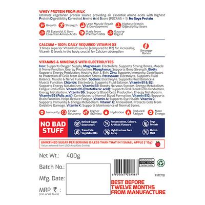 Gritzo SuperMilk Nutrition Drink Powder for Young Athletes - Double Chocolate 400 gm - Nutritional Supplement