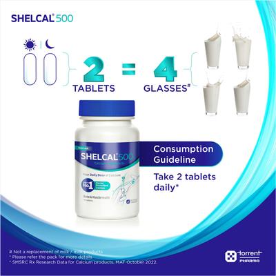 SHELCAL 500 Tablet 40's - Calcium And Minerals