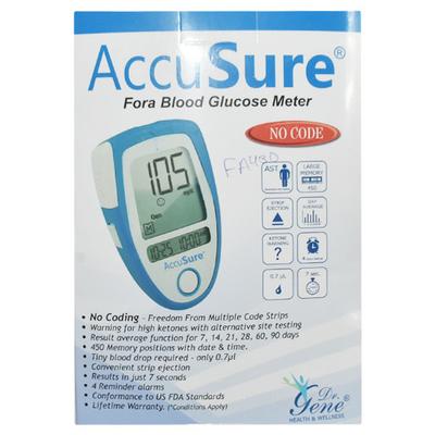 Accusure Fora Blood Glucose Monitor 1's - Blood Glucose Monitors/Strips