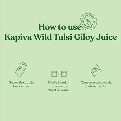 Kapiva Wild Tulsi Giloy Juice 1 ltr - Giloy