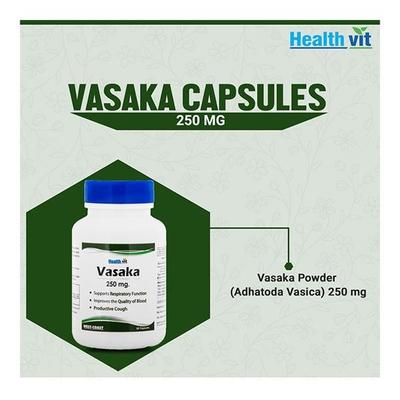 HealthVit Vasaka 250 mg Capsule 60's - Herbal Dietary Supplement