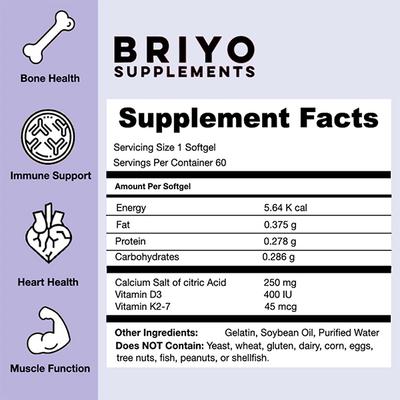Briyo Orthomax Softgel 60's - Calcium And Minerals