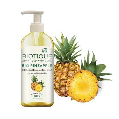 Biotique Bio Pineapple Oil Controlling Foaming Face Wash 300 ml - Face Wash & Cleansers