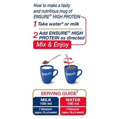 Ensure High Protein Nutrition Powder - Chocolate Flavour 400 gm (Refill Pack) - Daily Health Drinks