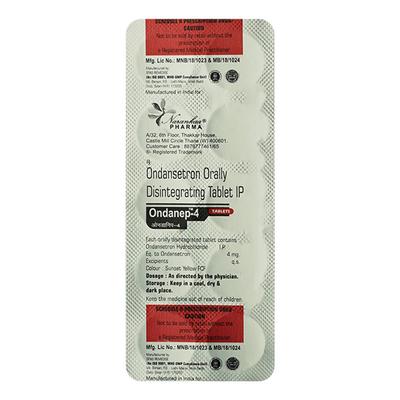 ONDANEP 4mg Tablet 10's - Vomitting/Emesis-Ant