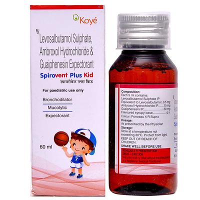 Spirovent Plus Kid Syrup 60ml - Cough And Cold-Cou
