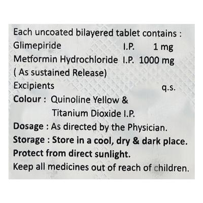 GALLYPRIDE M 1 Tablet 10's - Diabetes-Ant