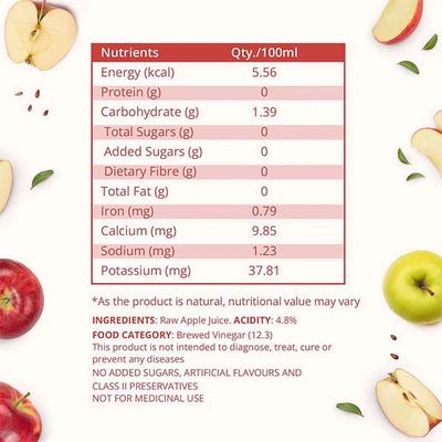 Healthkart HK Vitals Apple Cider Vinegar With Mother - Unflavoured 1 litre - Apple Cider Vinegar - Acv