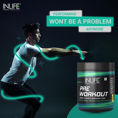 Inlife Pre Workout Powder - Pineapple Flavour 200 g - Workout Essentials