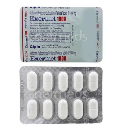 EXERMET 1000MG TABLET 10'S - Diabetes-Ant